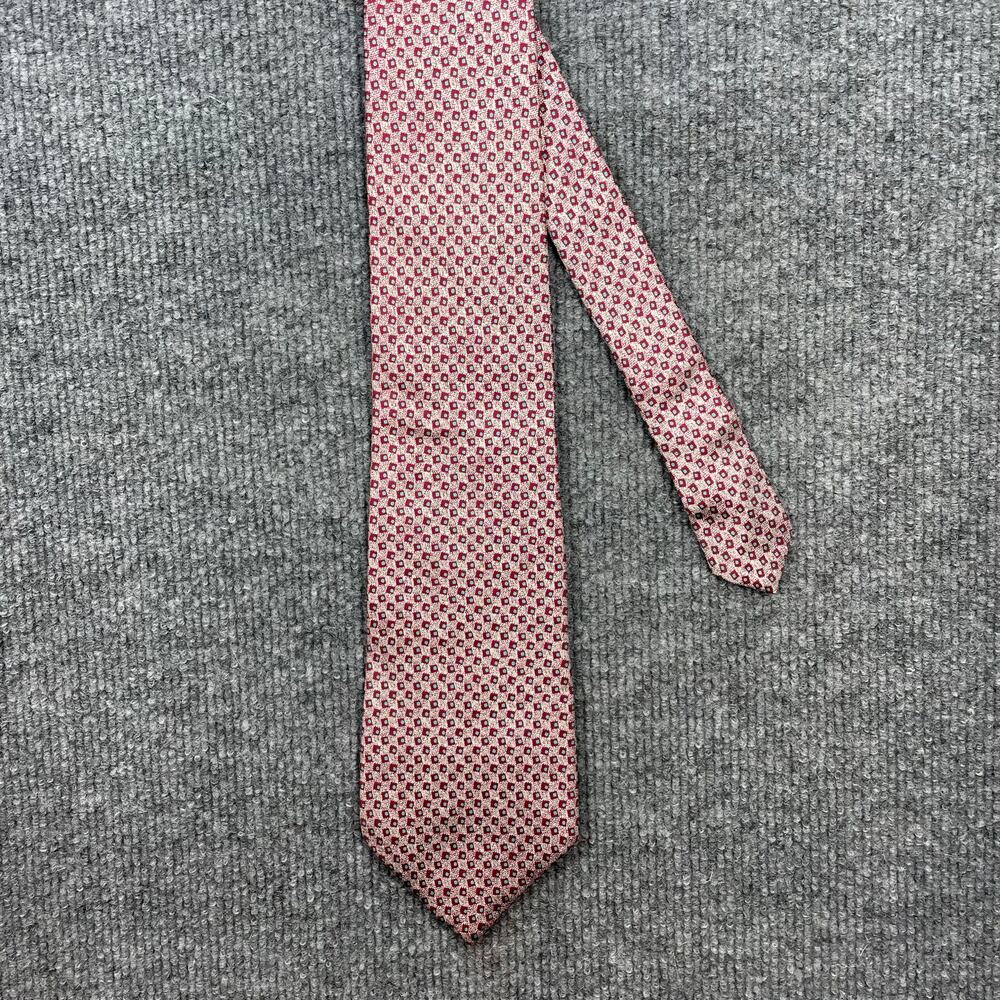 Christian Dior Tie 3.5" X 57 1\4" Purple Geometric All Silk USA Made Designer